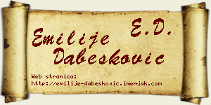 Emilije Dabesković vizit kartica